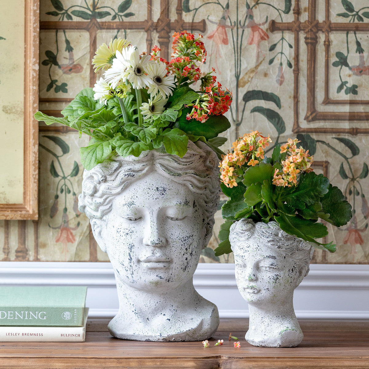 grecian bust planter pot Concrete Bust Planter, Small – Prop & Decor Outlet