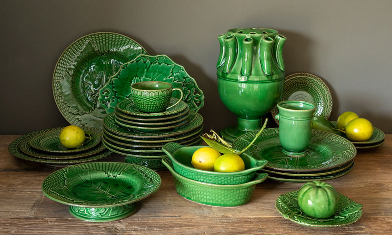 Green Glazed Serving Plate
