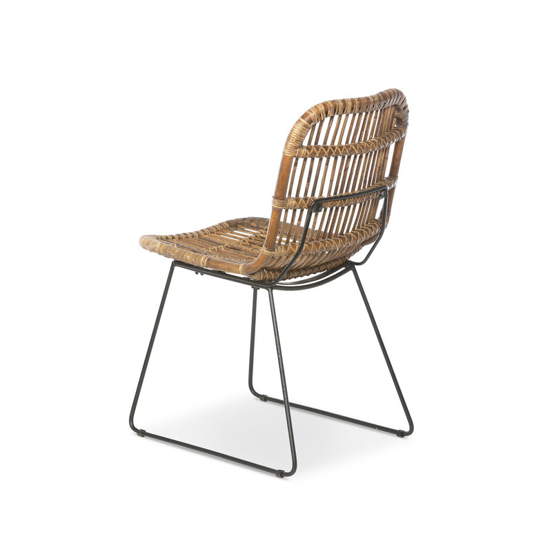 Miller Rattan and Iron Dining Chair