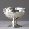 Mercury Glass Wreath Etched Compote
