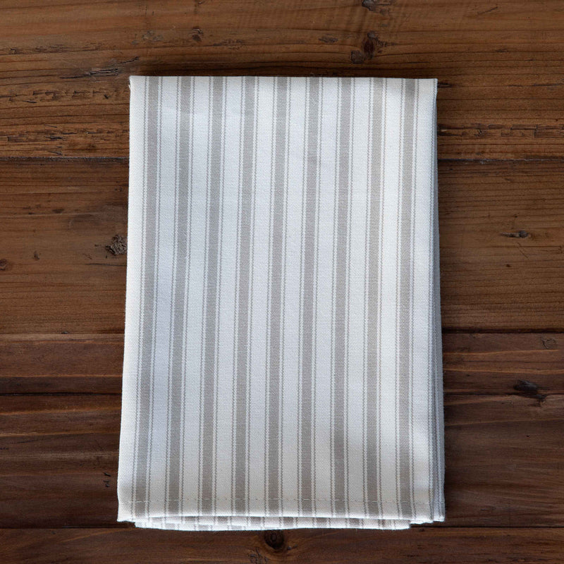 Tan Ticking Stripe Cloth Napkin SET 4