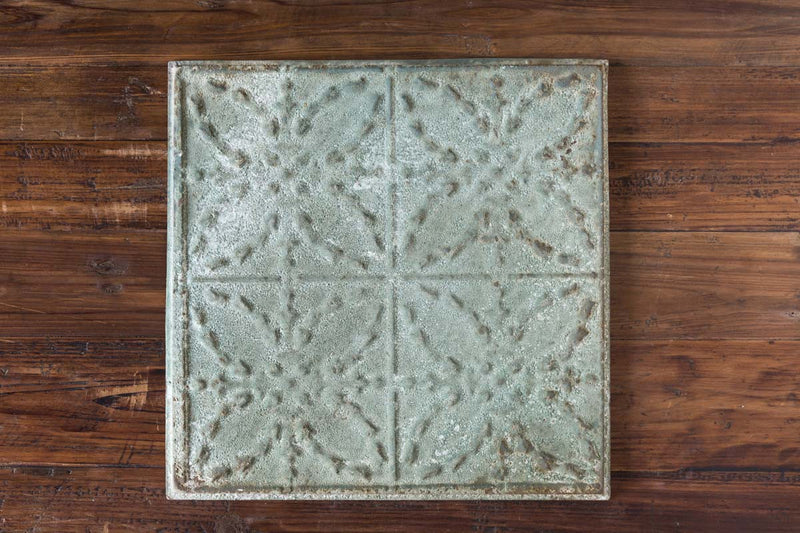 Antique Green Tin Ceiling Tile SET 16
